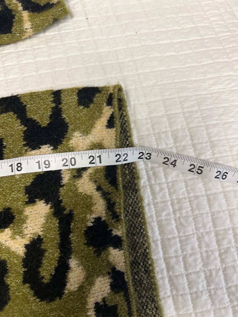 Zara Leopard Print Turtleneck Sweater Medium Animal Print Green - Picture 7 of 8